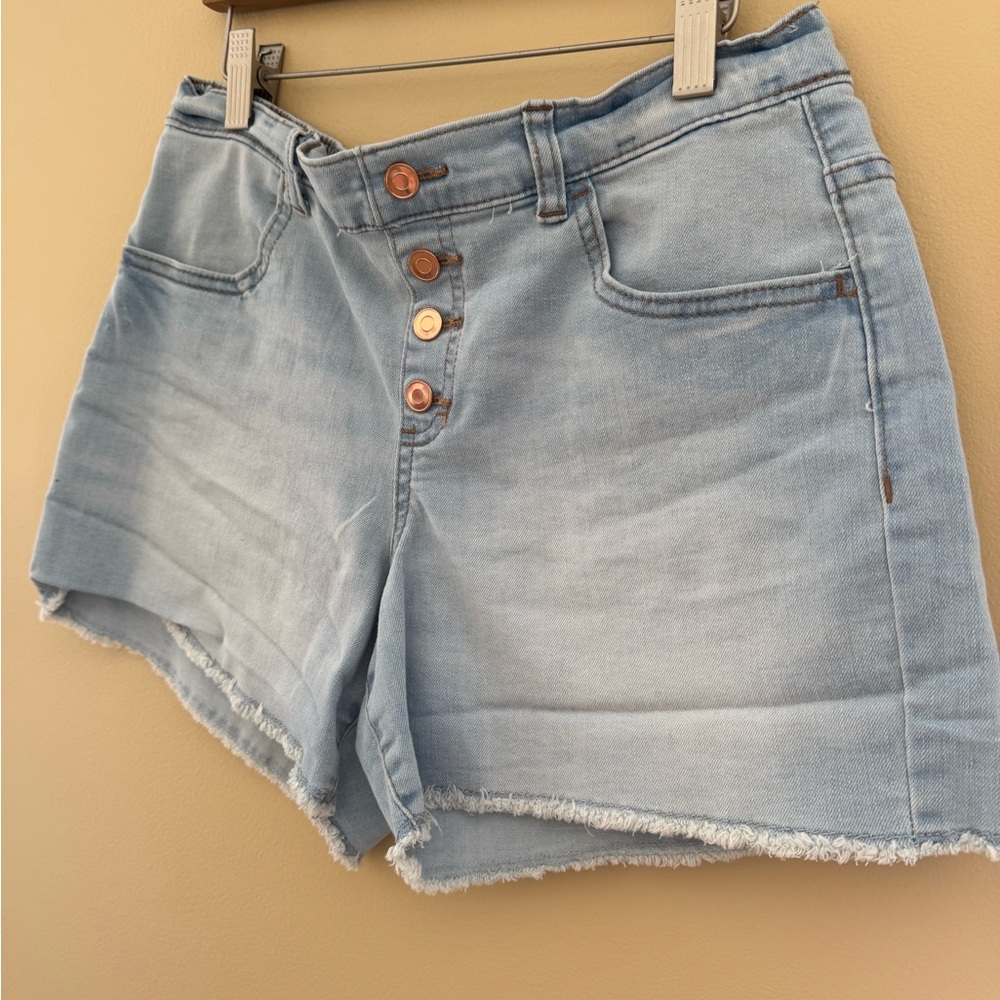 Wonder Nation Denim Blue Button Shorts